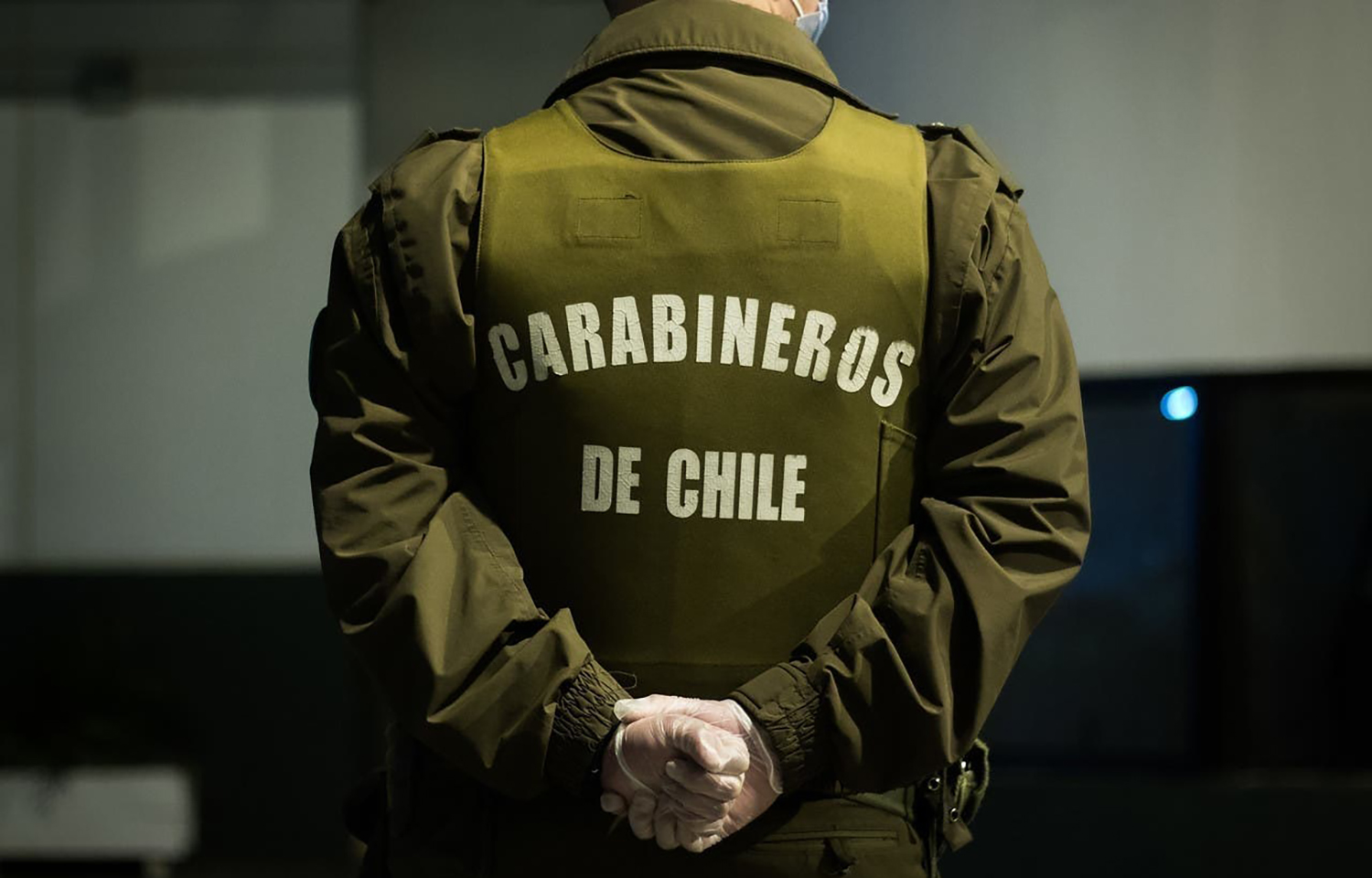 A member of the Chilean national law enforcement