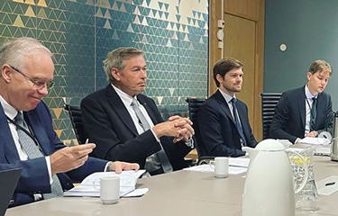 Norwegian Ministry of Trade, Industry, and Fisheries State Secretary Vidar Ulriksen (second from left).
