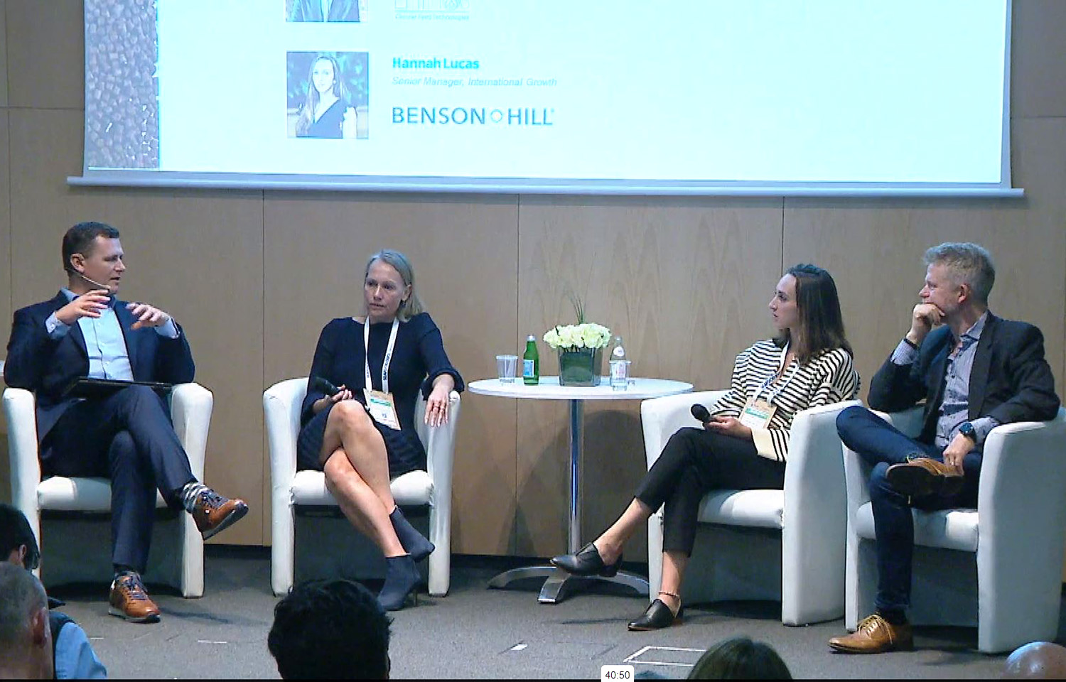 The alternative feeds panel at the 2023 Seafood Expo Global