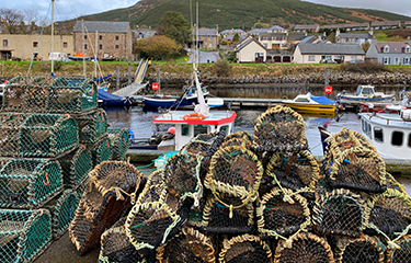 A Scottish harbor.
