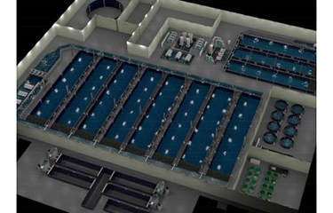 A rendering of the proposed facility at Gold River Aquafarms.