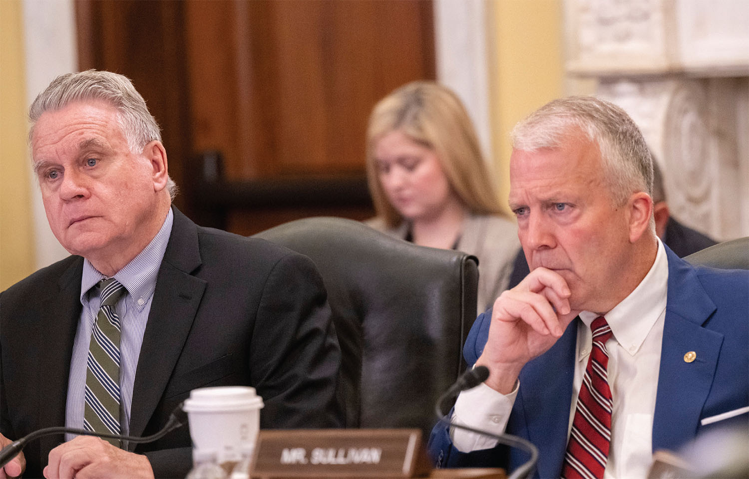 Representative Christopher Smith (R-New Jersey) and Senator Dan Sullivan (R-Alaska) at a CECC hearing