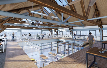 A rendering of planned renovations to the Port of Seattle.