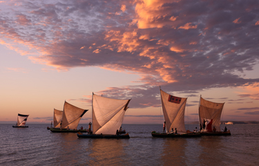 Traditional fishing vessels in Madagascar. The country recently committed to joining the Fisheries Transparency Initiative.