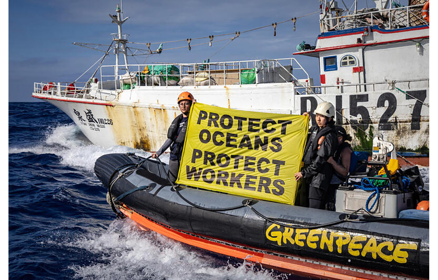 Greenpeace's Rainbow Warrior team making contact with longline fishing vessels during its investigation