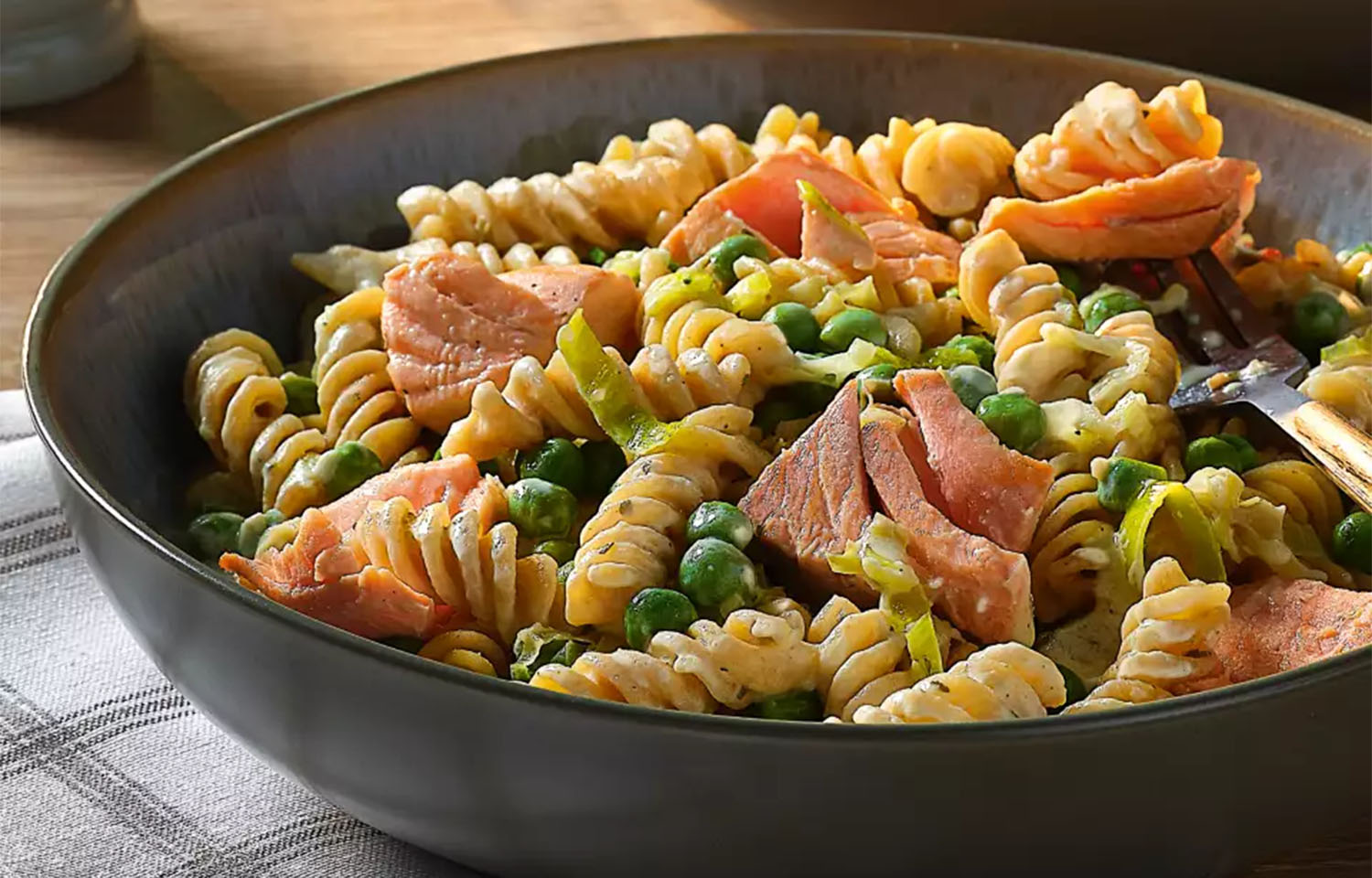 Asda's Creamy Salmon Pasta with Peas