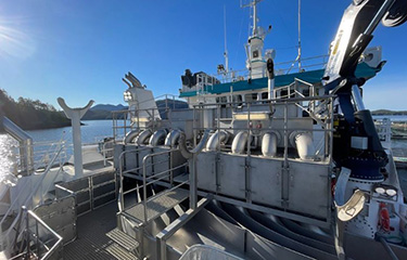 A mechanical delouser designed by Sea Farm Innovations.