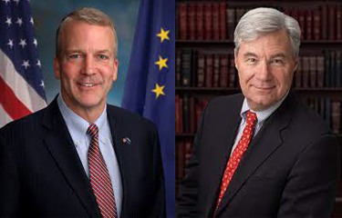 U.S. Senator Dan Sullivan (left) and U.S. Senator Sheldon Whitehouse (right)