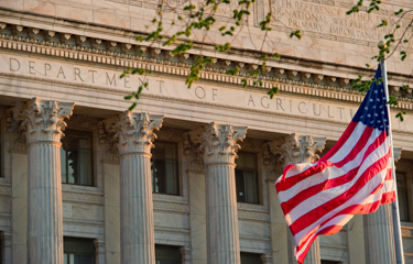 The U.S. Department of Agriculture building.