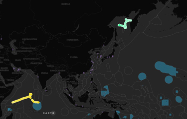A screen shot of Oceana's IUU Vessel Tracker.