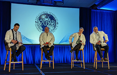 A panel of experts at the 2023 Global Seafood Market Conference.