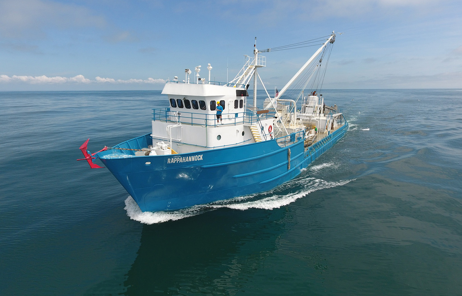An Ocean Harvesters fishing vessel at sea