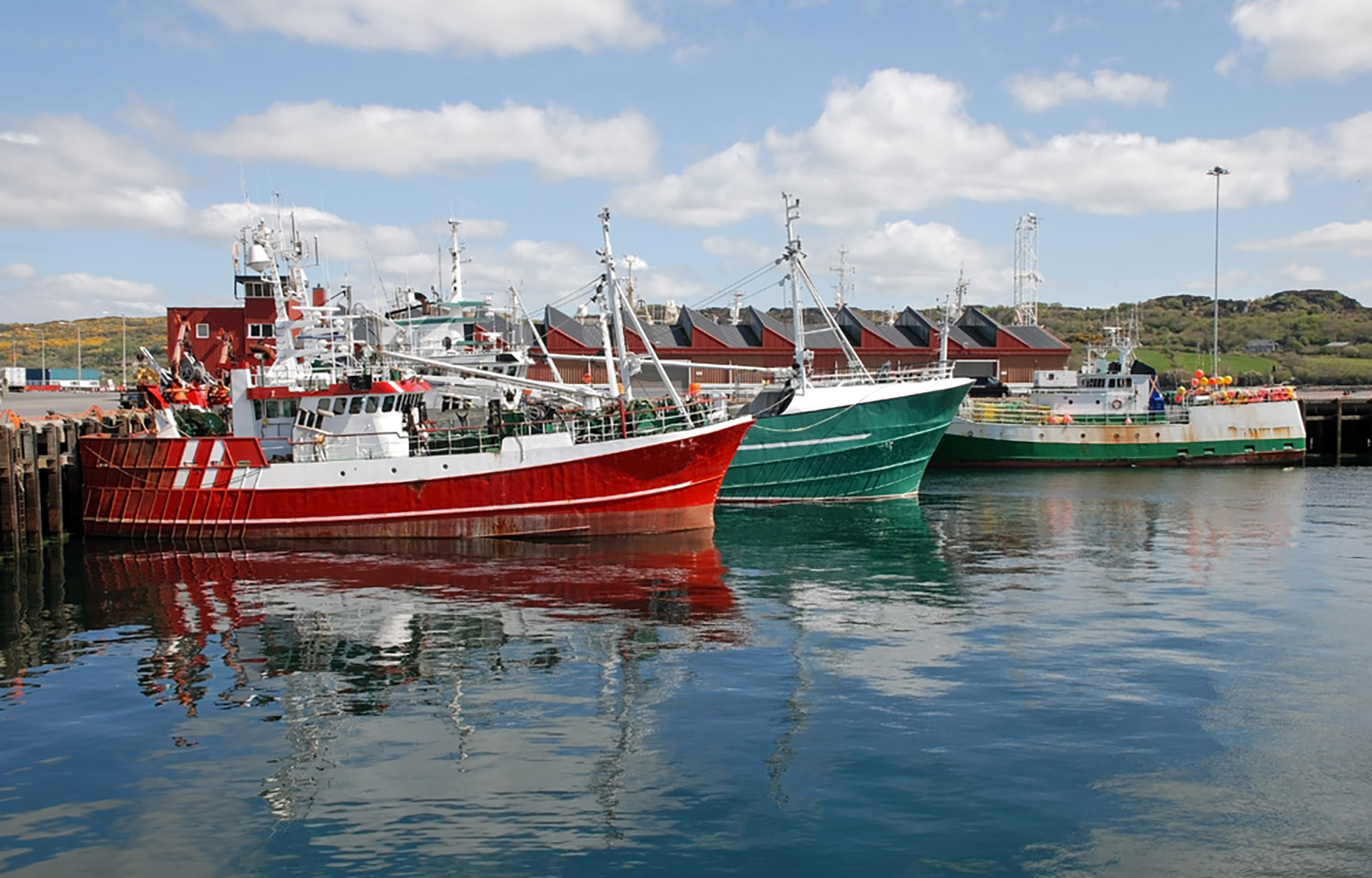 Fishing boats off the coast of Donegal, Ireland