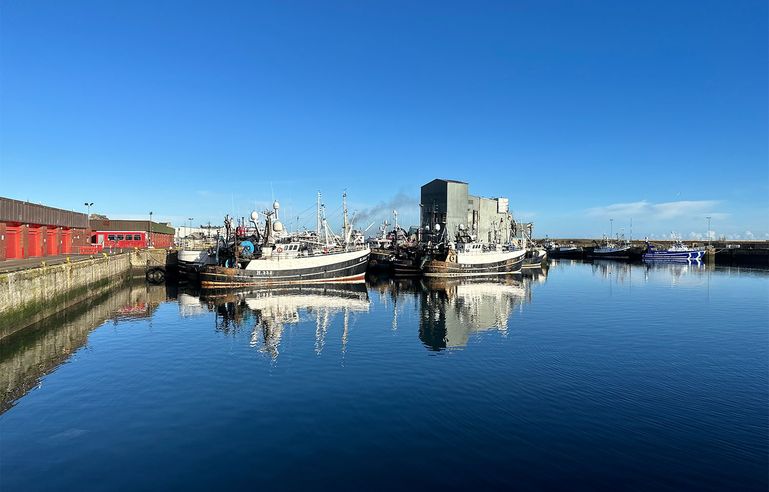 A fishing harbor in Aberdeenshire, Scotland