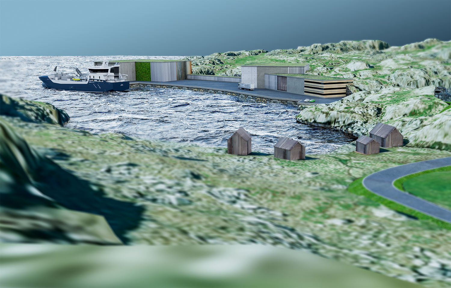 Rendering of Norwegian Mountain Salmon's proposed Isle of Lewis farm