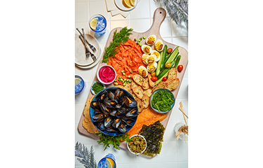 Fish platter spread