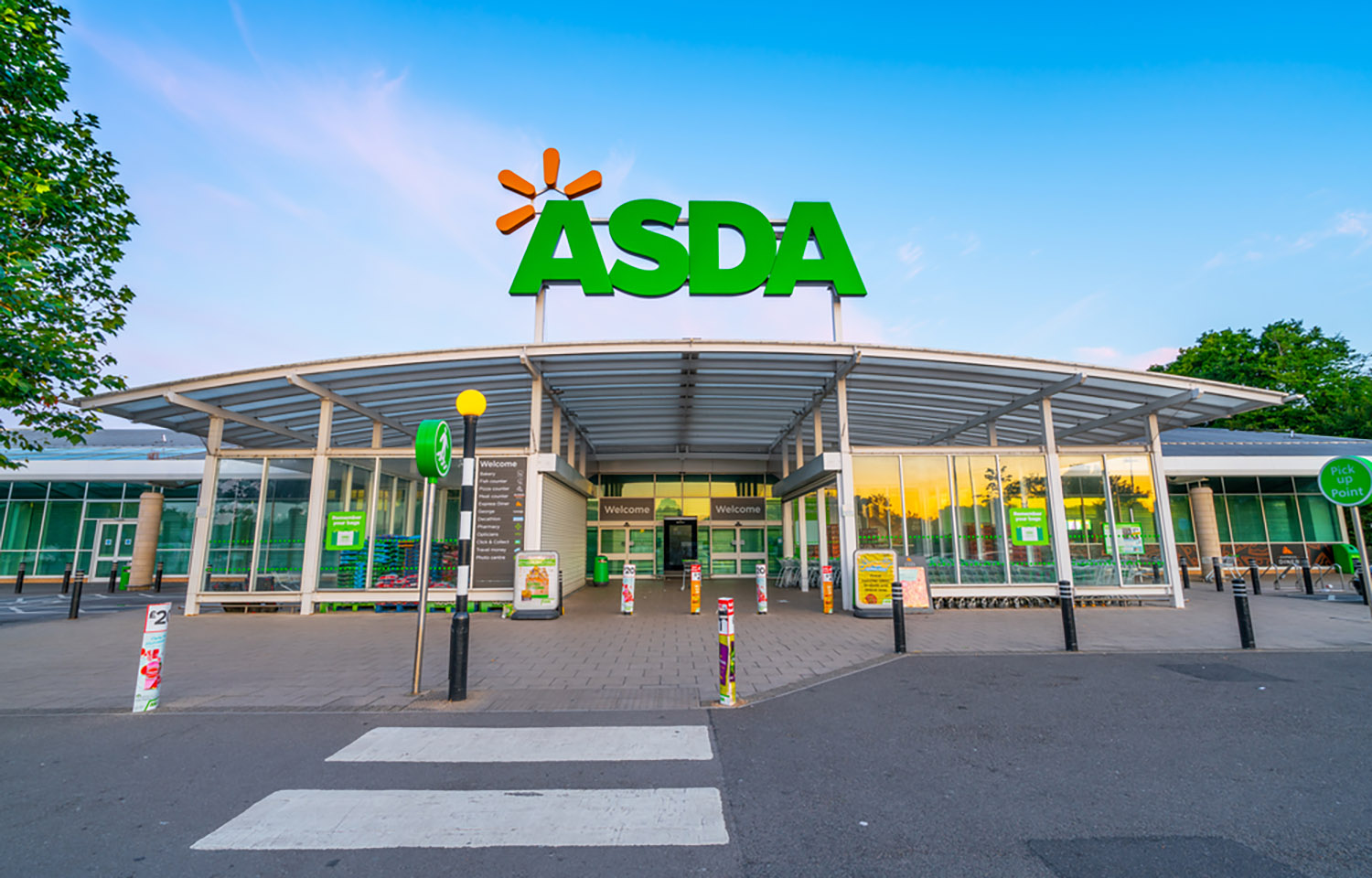 An Asda grocery location in Stevenage, England