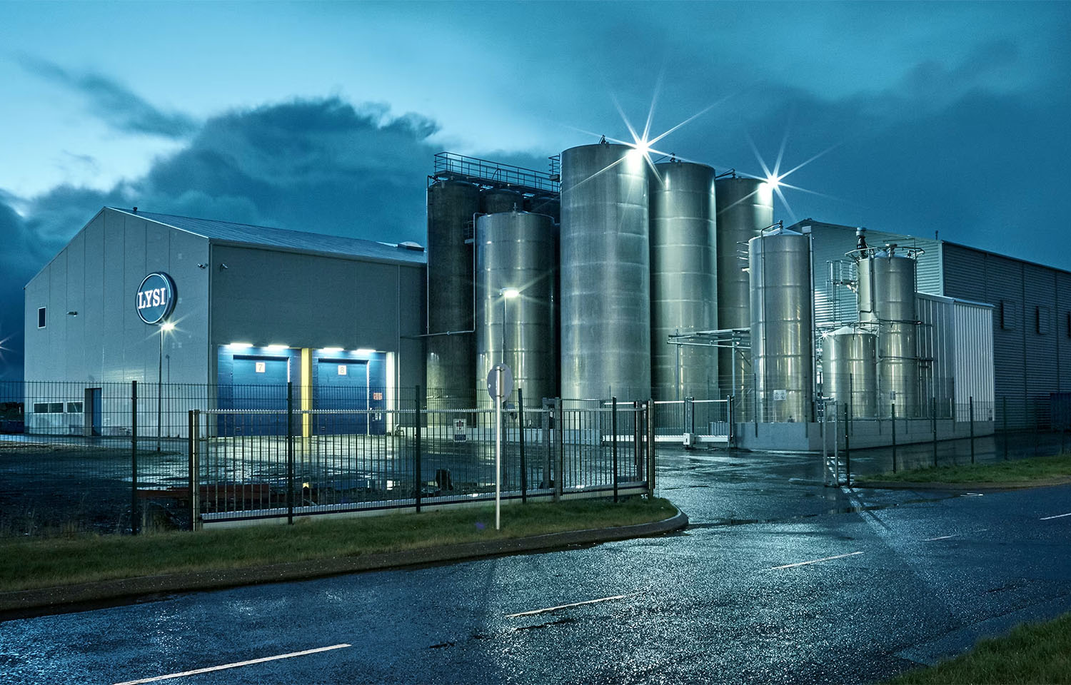 The exterior of a Lysi facility in Iceland