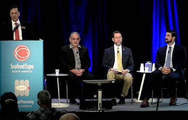 The "Regulatory Update on FDA and US Customs Requirements for Seafood Companies" panel.