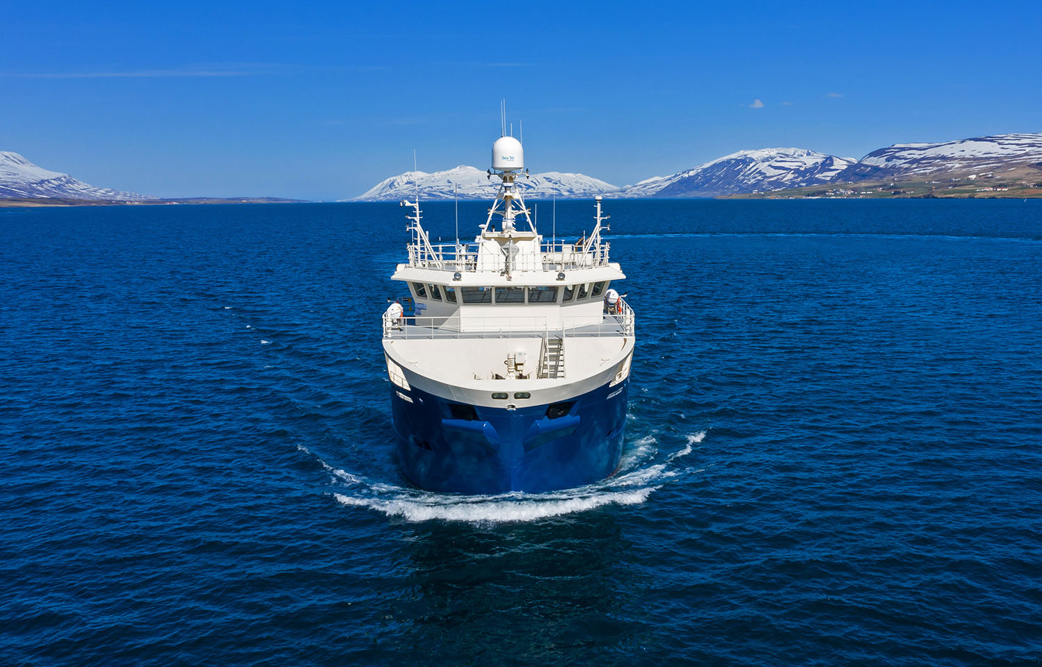 A Samherji fishing vessel on the ocean