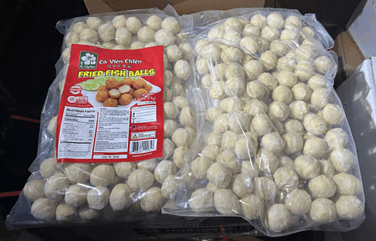 Recalled catfish balls imported by Starway International Group