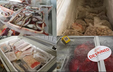 Pictures shared by the Singapore Food Association of food seized in a recent raid.