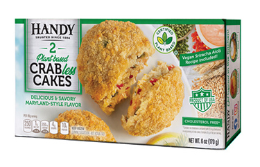 Handy Seafood's new Plant-based Crabless Cake analog