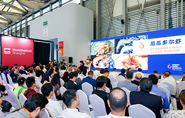 Ecuador’s Cámara Nacional de Acuacultura hosted an outreach event at the 17th World Seafood Shanghai International Fair.