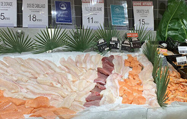 A seafood counter in Norway.