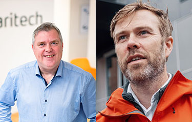 Maritech CEO Odd Arne Kristengård and PwC Cyber Partner Eldar Lorentzen Lillevik