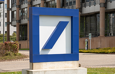 A sign for Deutsche Bank.
