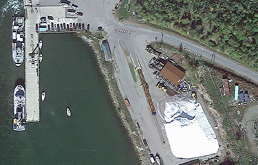 A satellite view of the Bayside Program's short railway.