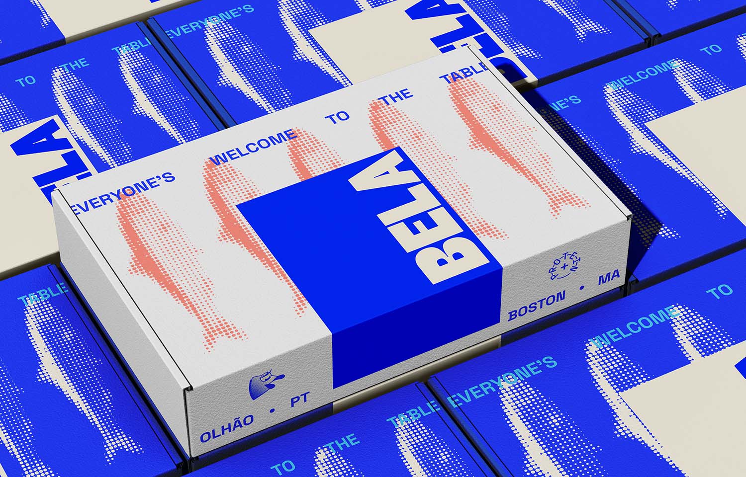 A BELA gift box complete with the company's new branding and logo