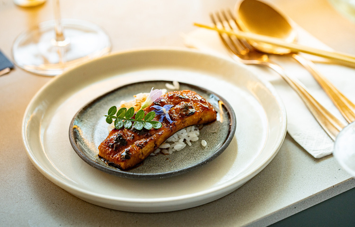 Forsea's cell-cultured Unagi Kabayaki, a traditional Japanese dish made up of grilled fresh eel on a bed of rice | Photo courtesy of Forsea
