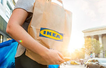 An Ikea shopping bag.