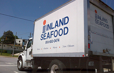 An Inland Seafood truck.