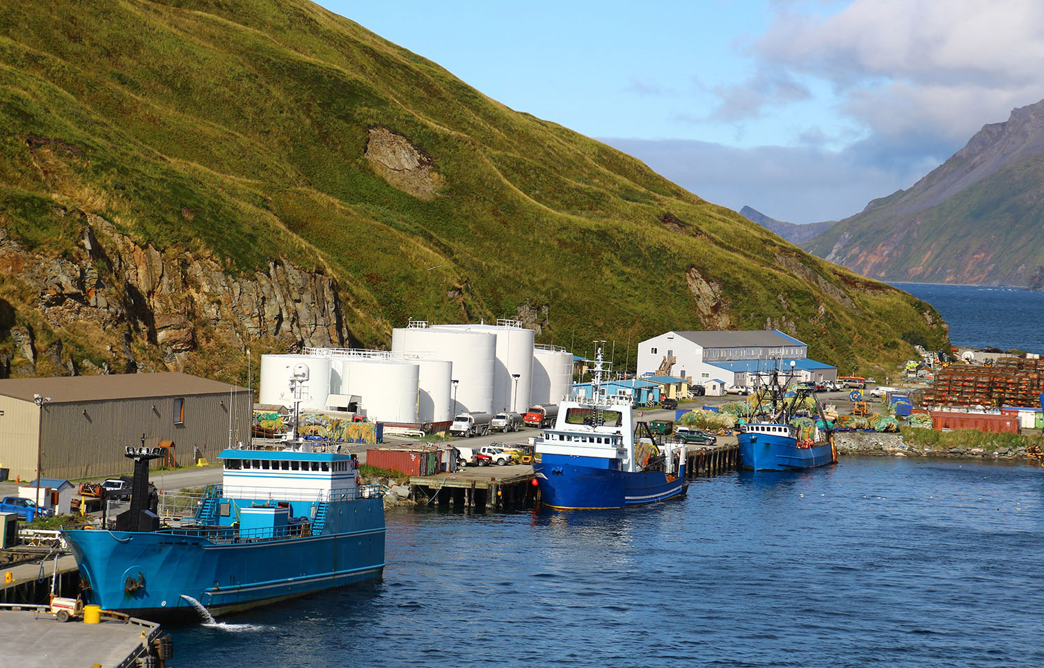 The dockside of Unalaska, Alaska