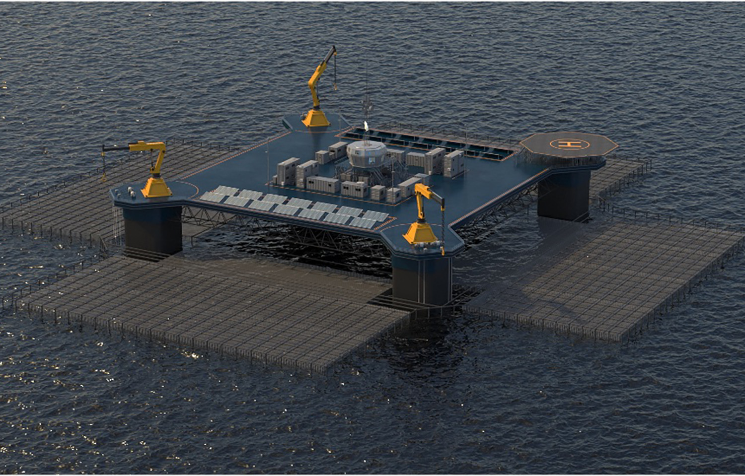 Renderings for Mariculture Systems' offshore fish farm in Portugal