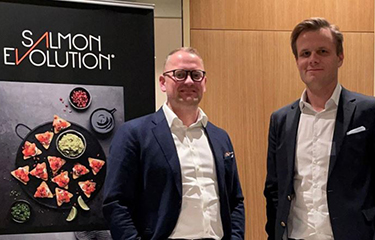 Salmon Evolution CEO Trond Håkon Schaug Pettersen (right) and new CFO Trond Vadset Veibust.
