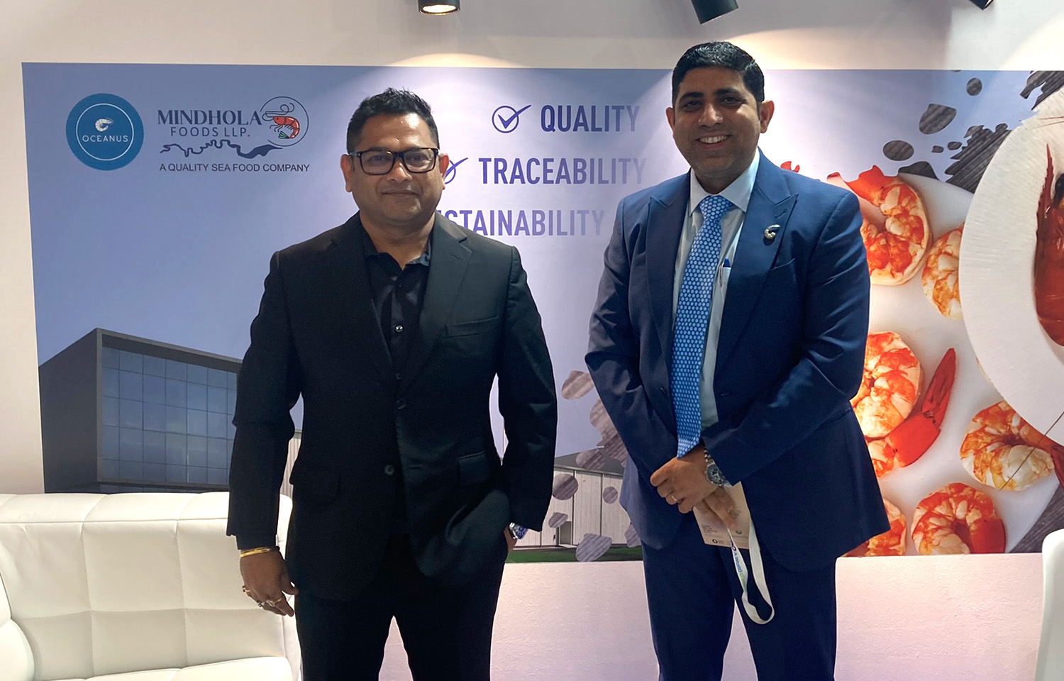 Mindhola Foods executives Hetal Patel and Zubin Mehta.