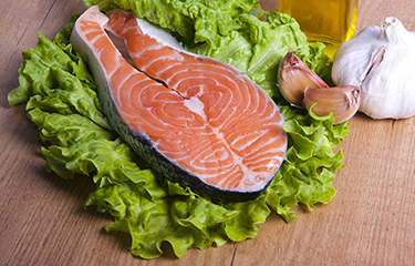 Norweigan salmon on lettuce