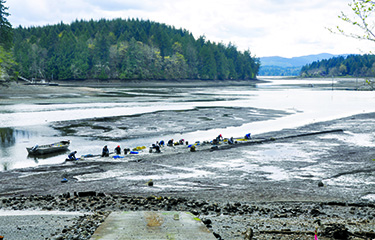 A shellfish farm in Washington State.