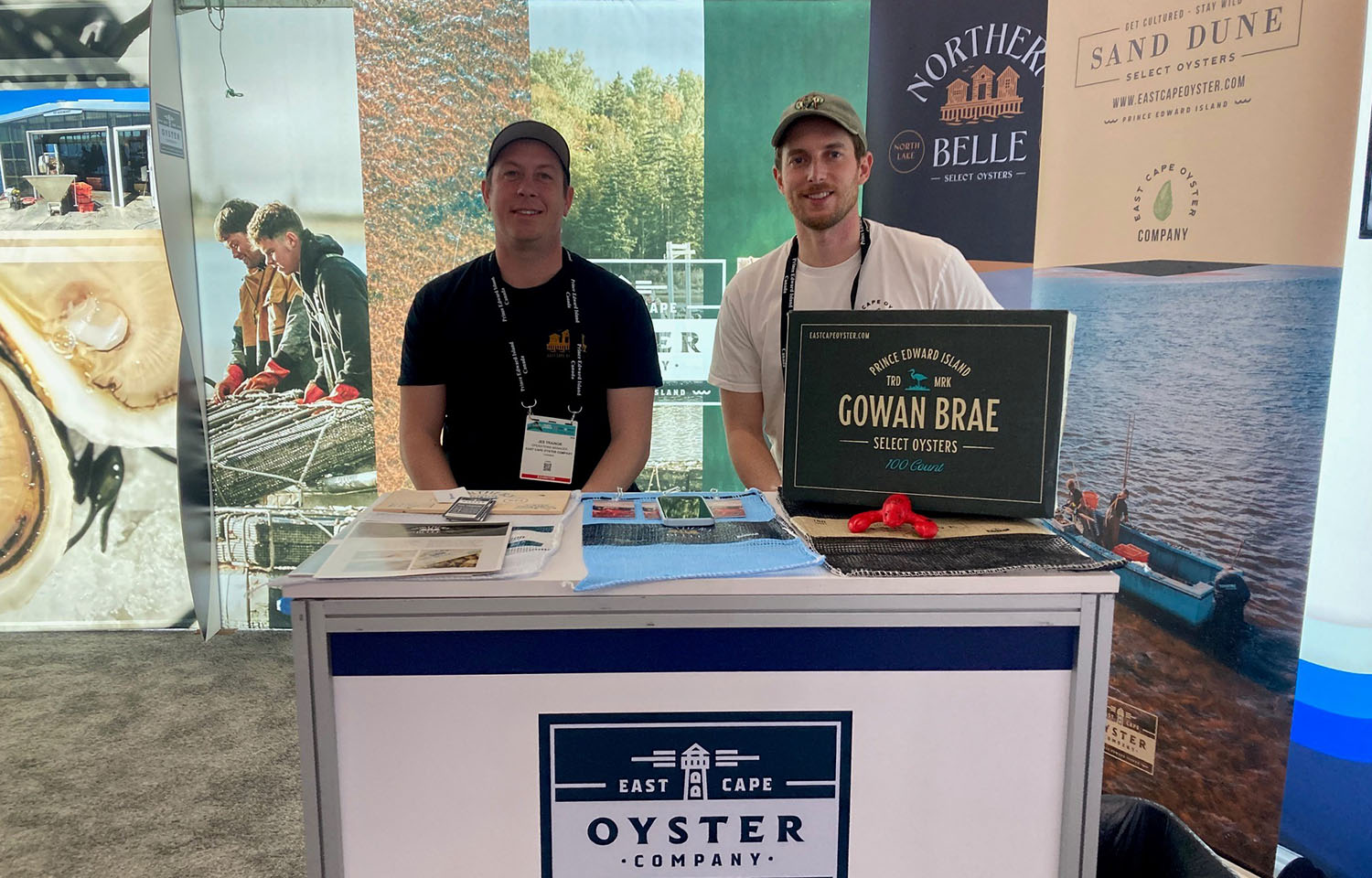 East Cape Oyster Company Operations Manager Jes Trainor and Genera Manager Phil Enserink.