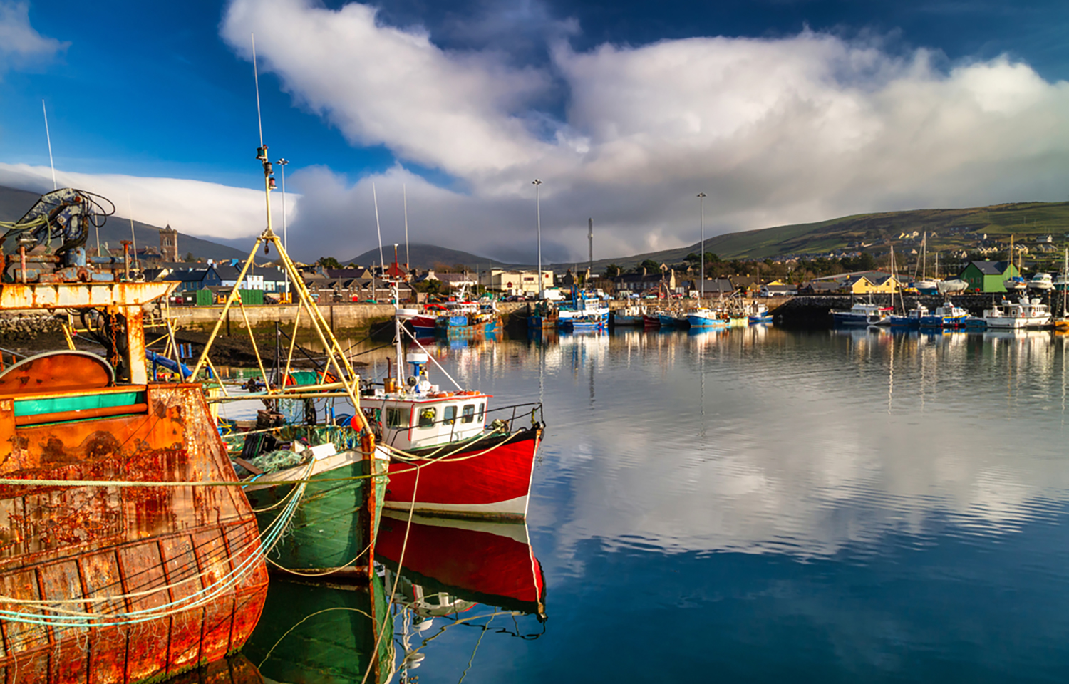 Fishing boats off the coast of Dingle, Ireland
