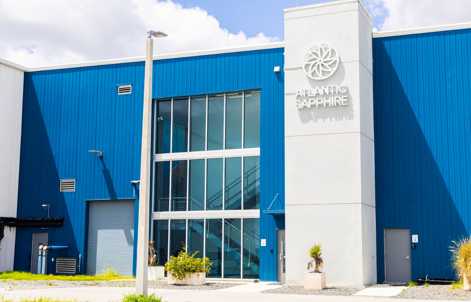 The exterior of Atlantic Sapphire's building