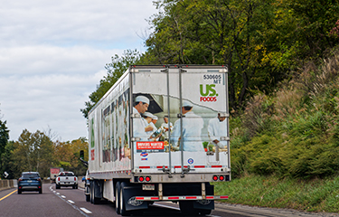 US Foods truck on the highway