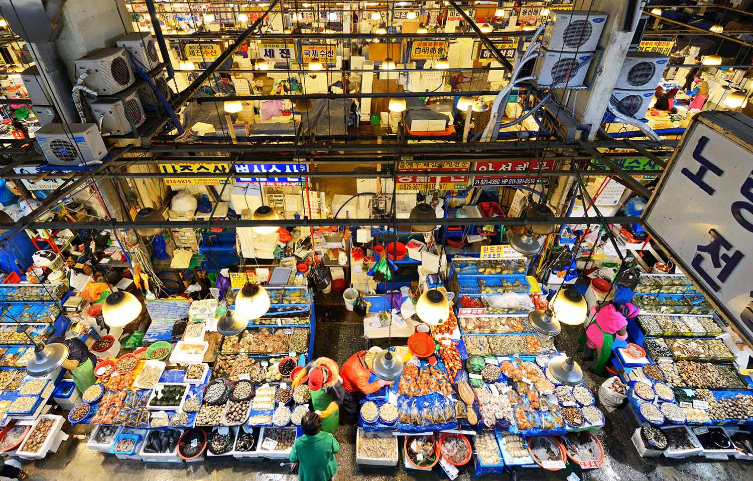 The Noryangjin Fisheries Wholesale Market in Seoul, South Korea.