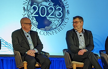 The salmon panel at the 2023 Global Seafood Market Conference
