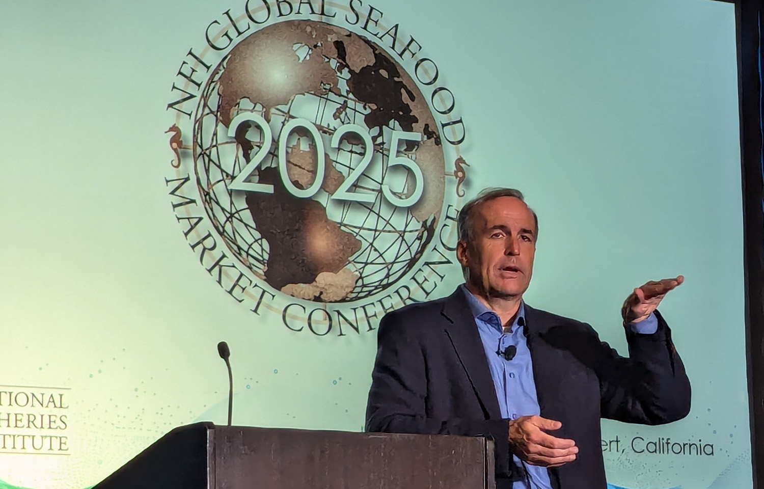 Circana Executive Vice President and Protein Practice Leader Chris Dubois during the Global Seafood Market Conference