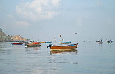 Fishing boats in Pakistan.